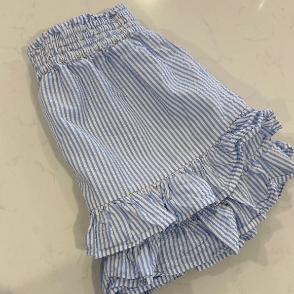 Crewcuts Blue and White Striped Ruffle Skirt - Picture 4 of 4